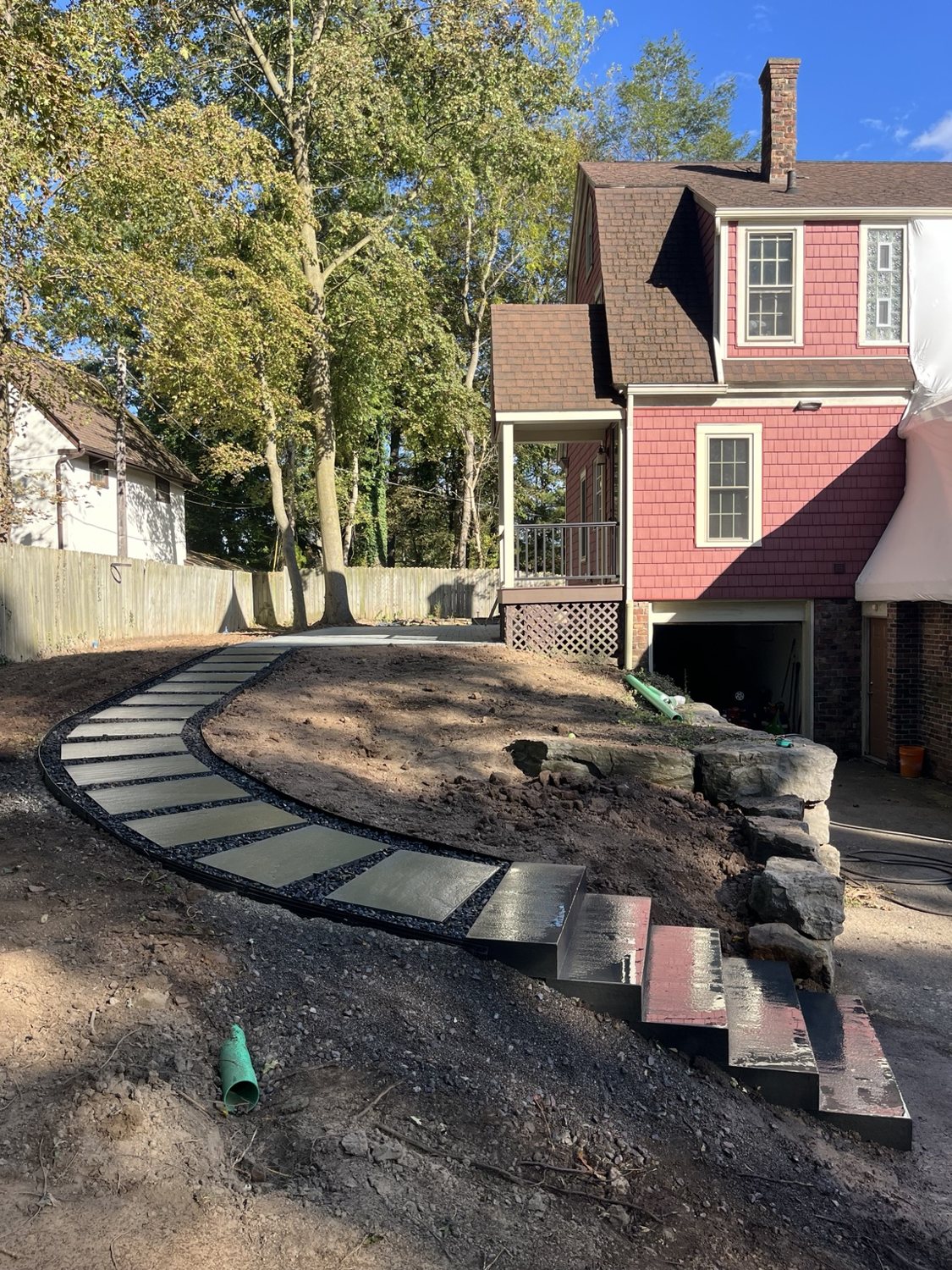 Custom stepping stone walkway