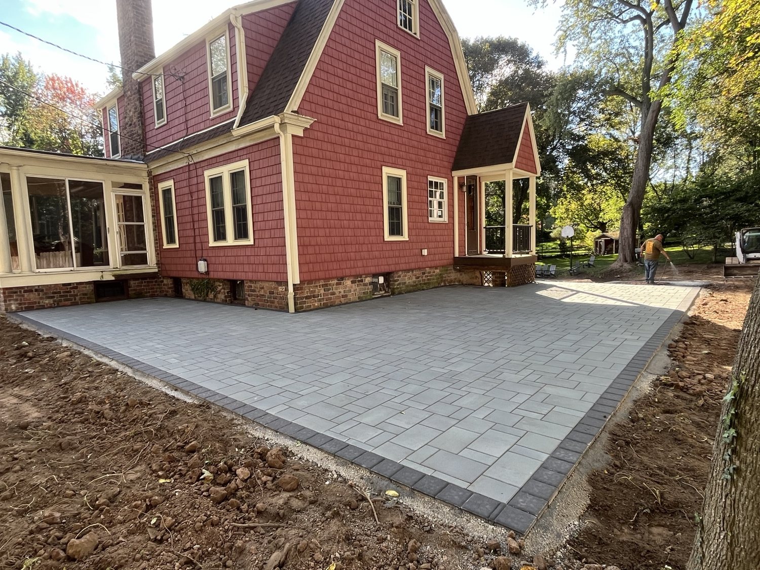 Large paver patio